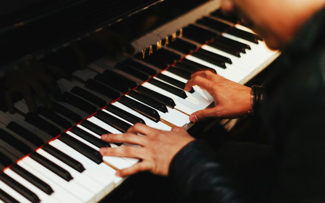 person playing piano