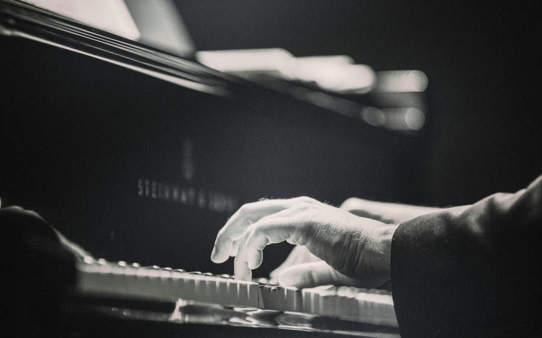 person playing piano