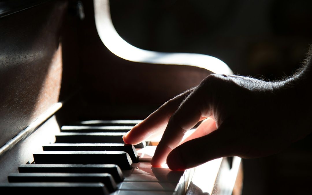 person playing piano