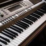 gray and black electronic keyboard